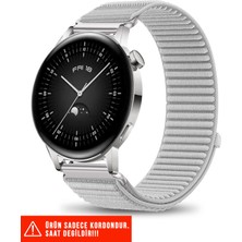 Huawei Watch Gt / Gt2 / Gt3 Elegant 42MM Uyumlu Hasır Örgü Spor Cırtlı Naylon Kordon 20MM