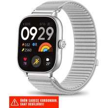Nezih Case Xiaomi Redmi Watch 4 / 5 / 6 / Band 8 Pro / Uyumlu Hasır Örgü Spor Cırtlı Naylon Kordon 20MM