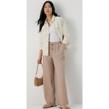 Merlot Cep Detaylı Viskon Pantolon