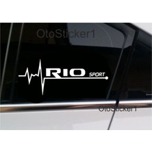 Kia Rio Sport Nabız Kalp Atışı Ritim Özel Yeni Sticker 2 Adet