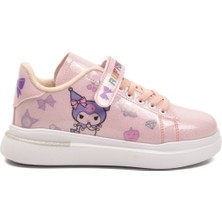 Pudra Rugan Simli Cırtlı Hafif Kız Çocuk Spor Ayakkabı 2540-26K F