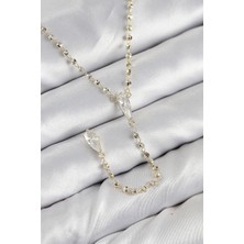 Pirinç Zirkon Taşlı Gold Renk Kadın Y Kolye