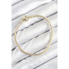 Pirinç Charm Topcuk Model Gold Renk Kadın Bileklik