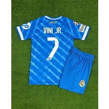 Real Madrid 2025/26 Yeni Sezon Vini Jr Alternatif Çocuk Forması  ( Blue)