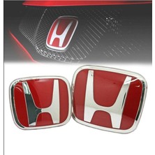 Honda Civic Fd6 Uyumlu 2006-2012 Ön Panjur Arka Bagaj Kırmızı Logo Ithal Üründür