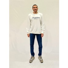 Erkek Bisiklet Yaka Rahat Kalıp 3 Iplik Kalın Californıa Baskılı  Sweatshirt SPR24SW32