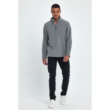 Süperlife Erkek Rahat Kalıp Softech Polar Yarım Fermuarlı Sweatshırt SPR24PW20