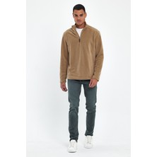 Süperlife Erkek Rahat Kalıp Softech Polar Yarım Fermuarlı Sweatshırt SPR24PW20