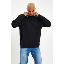 Erkek Bisiklet Yaka Regular Kalıp Ince Air Baskılı Sweatshırt SPR24SW124