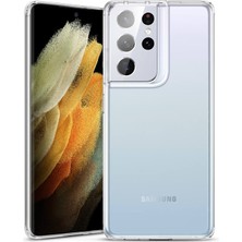 Samsung Galaxy S21 Ultra Lux Seri Premium Şeffaf Silikon Kılıf
