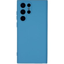 Zengezur Newface Samsung Galaxy S22 Ultra Kılıf Nano Içi Kadife Silikon - Mavi