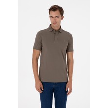 U.s. Polo Assn. Erkek Vizon Tişört Basic 50306015-VR052