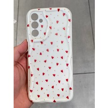 Samsung A34 Uyumlu Darbe Emici Kalp Desenli Sert Silikon Kılıf