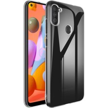 Samsung Galaxy A11 Lux Seri Kamera Korumalı Premium Şeffaf Silikon Kılıf