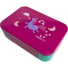 Vagonlife VGN1270 3 Bölmeli Beslenme Yemek Kabı- Lunch Box 900 ml Pembe Unıcorn