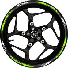 Honda Beyaz Yazılı  Neon(Fıstık Yeşili) Pençe Şeritli