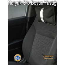 Bmw 2 Serisi F46 Gran Tourer 2015 ve Sonrası 7 Kişi Oto Koltuk Beyaz Şerit Boyun Yastığı 2 Adet