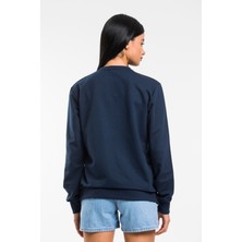 Kadın Bisiklet Yaka Regular Kalıp Ince Californıa  Baskılı Sweatshırt SPR24SWK125