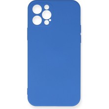 Zengezur Newface Iphone 12 Pro Max Kılıf Nano Içi Kadife Silikon - Mavi