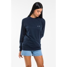 Kadın Bisiklet Yaka Regular Kalıp Ince Ar  Baskılı Sweatshırt SPR24SWK124