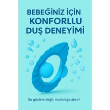 Bebek Için Ayarlanabilir Duş Şapkası ve Şampuanı, Mavi Renkli Güvenli Kullanım
