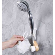 Mavi Duş Başlık Tutucu ve Lif Askısı, Pratik ve Şık Banyo Aksesuarı