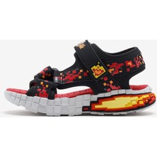 Skechers Megasplash 4K Büyük Erkek Çocuk Siyah/Kirmizi Sandalet 402161L Bkrd