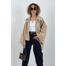 Bej Pelerin Trench