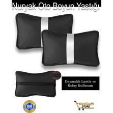 Renault Megane 2 2002-2008 Sedan Hatchback Oto Koltuk Beyaz Şerit Boyun Yastığı 2 Adet