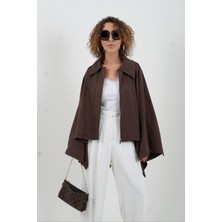 Kahve Pelerin Trench