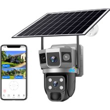 Dış Mekan-4g Güneş Enerjili|güvenlik Kamerası|2k Ultra Yüksek Çözünürlüklü|hareket ALGILAMA/IZLEME|360 Derece Görünüm| IP66 Su Geçirmez|gece Görüşü|iki Yönlü Ses|sesli ve Işıklı Alarm