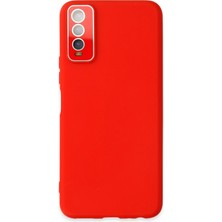 Zengezur Newface Vivo Y11S Kılıf Lansman Glass Kapak - Kırmızı