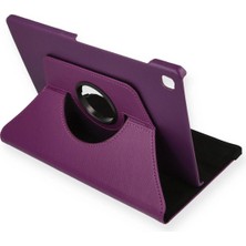 Zengezur Newface Samsung Galaxy P610 Tab S6 Lite 10.4 Kılıf 360 Tablet Deri Kılıf - Mürdüm