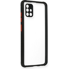 Zengezur Newface Samsung Galaxy A71 Kılıf Miami Şeffaf Silikon - Siyah