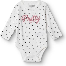 Hellobaby Kız Bebek Uzun Kol Body Ribana Zarf Yaka Uzun Kol