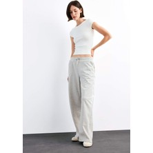 DeFacto Relax Fit Beli Lastikli Düz Paça Modal Pantolon G1086AX25SM