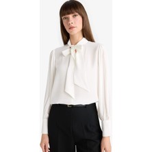 DeFacto Regular Fit Fiyonk Yaka Maroken Uzun Kollu Gömlek G2280AX25AU