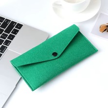 Şık Küçük Keçe Çanta Çıtçıtlı Düğmeli