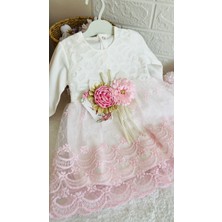 Kız Bebeklere Özel 2 Farklı Rengi Bulunan Tül Etekli Abiye Elbiseler