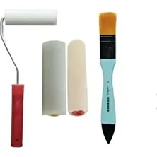 Iz Bırakmayan Ipek Fırça Sünger ve Kadife Rulo Fırça Seti 10CM