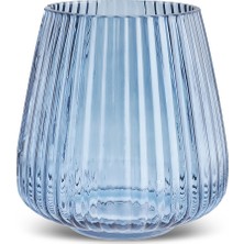 Karaca Boris Cam Vazo Mavi 17X17X18,5 cm