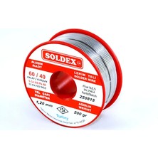 Soldex 6040 Lehim Teli 200 gr 1,6 mm  SN60 / PB40
