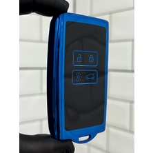 Barkas Elektronik Renault Austral Megane E-Tech Clio Megane 4 Captur Kadjar Talisman Anahtar Kılıfı Siyah Mavi