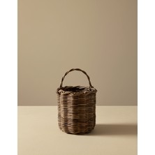 Rattan Bambu Hasır Görünümlü El Yapımı Düzenleyici Küçük Sepet Düzenleyici Organizer– Doğal Depolama Çözümü