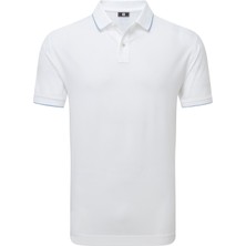 Footjoy Tipped Pique Erkek Golf T-Shirt 34074 Wht/blry