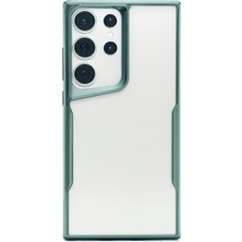 Samsung Galaxy S22 Ultra Kılıf Darbe Önleyici Kenar Renkli Silikon Kapak