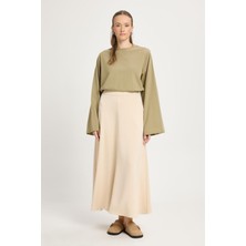 Kadın Taş Modal Kumaş Yumuşacık Örme Uzun Etek 30007