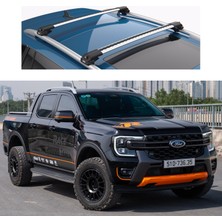 Turtle Air-1 Full Kit Ford Ranger (T9) Wildtrak Pickup 2024-2025-2026 Tavan Ara Atkı Seti, Gri