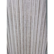 Mir Perde Tül Perde Gümüş Sim Çizgili Hoş Görünümlü  Tüm  Odalara Uygun 1/3 Pileli