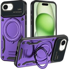 Zengezur Newface Iphone 16E Kılıf Joy Lens Standlı Kapak - Mor